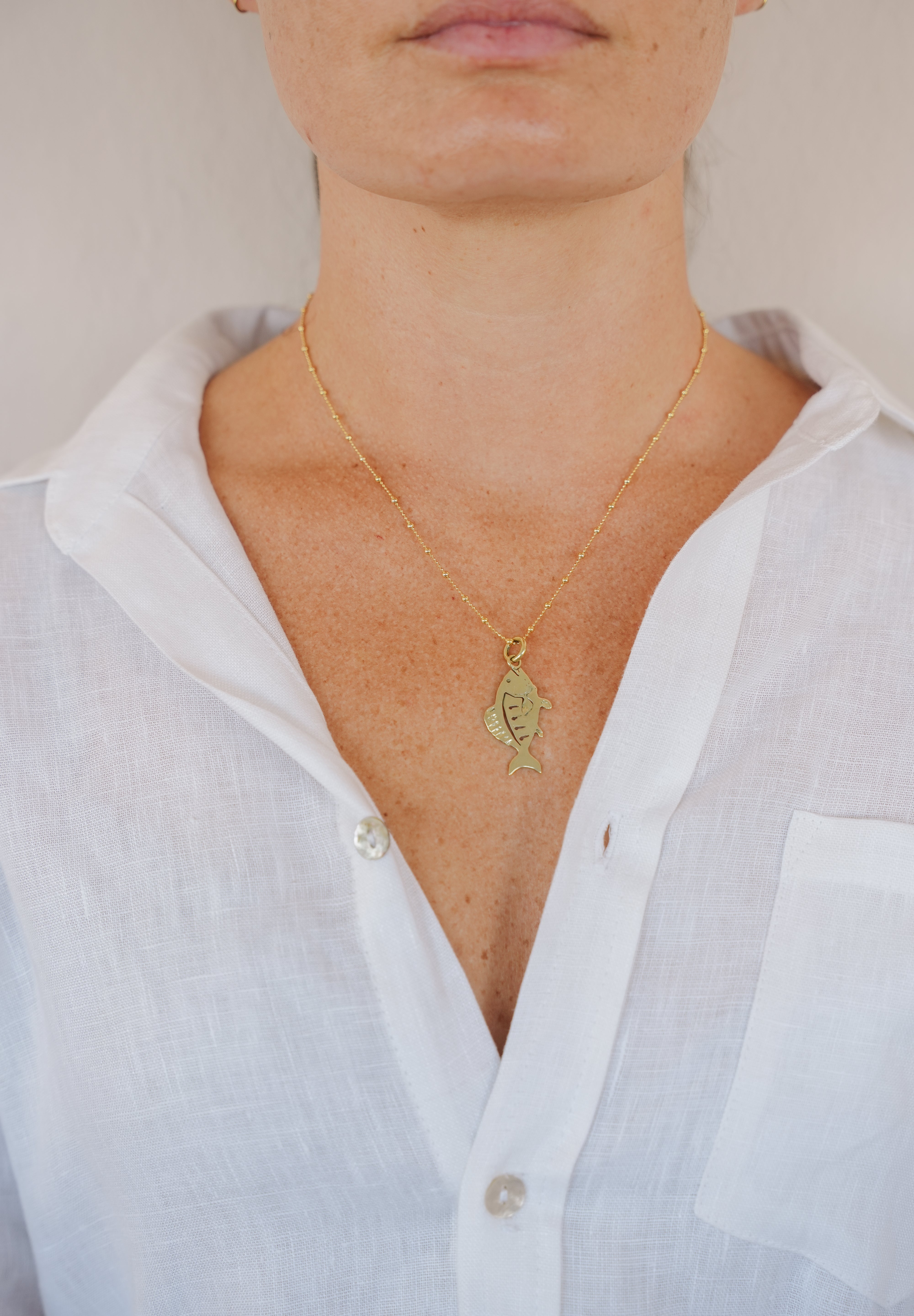 Asha Fish Charm Necklace