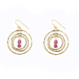 Che Shale Hoops - Pink Tourmaline