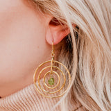 Che Shale Hoops - Peridot