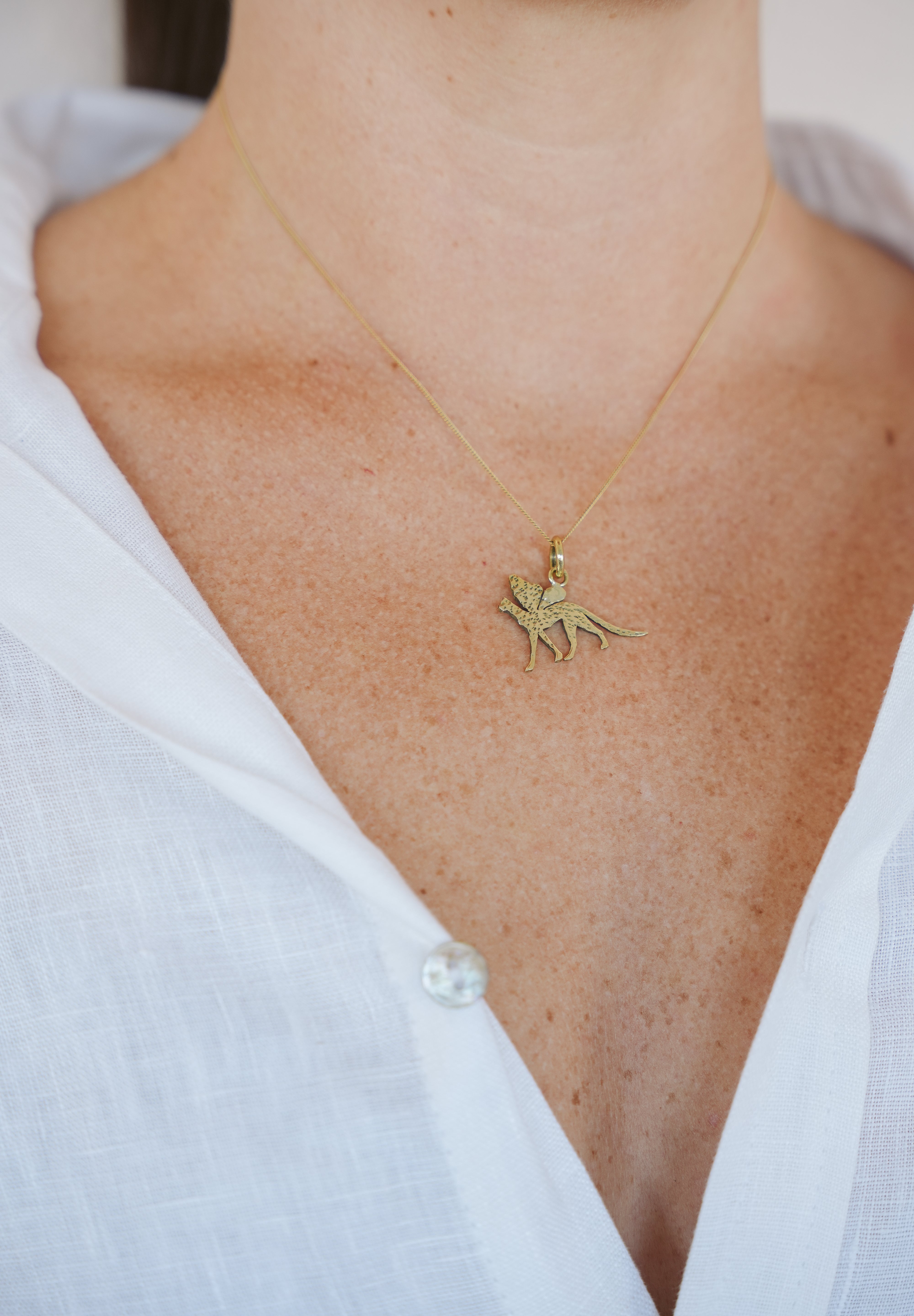 Asha Winged Cheetah Necklace