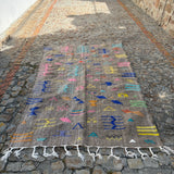 MOR - EMBROIDERED KILIM - MED RUG. (13)