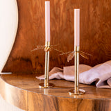 Brass Palm Candle Holder