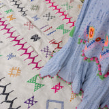 MOR - EMBROIDERED KILIM - MED RUG. (1)