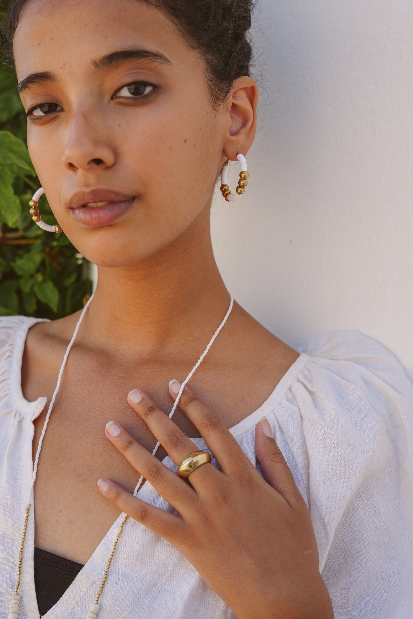 Ntesh Hoops - Ivory
