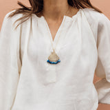 Shell Necklace Lapis