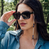 Island Sunglass Holder, Assorted Semi Precious Stones