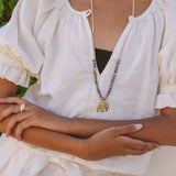 Swahili Elephant Necklace Grey