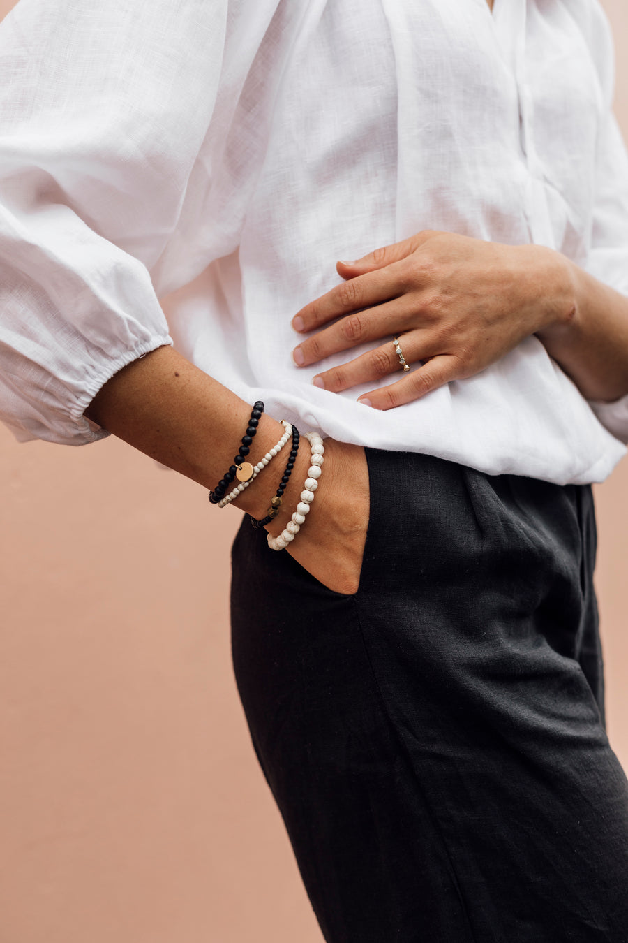 Juju Bracelet - Set of Four Ebony and Ivory