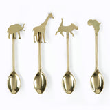Brass Teaspoons - Africa Safari