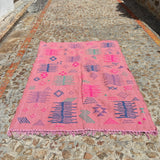 MOR - EMBROIDERED KILIM - MED RUG. (12)