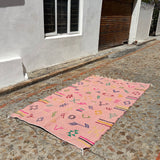 MOR - EMBROIDERED KILIM - MED RUG. (11)