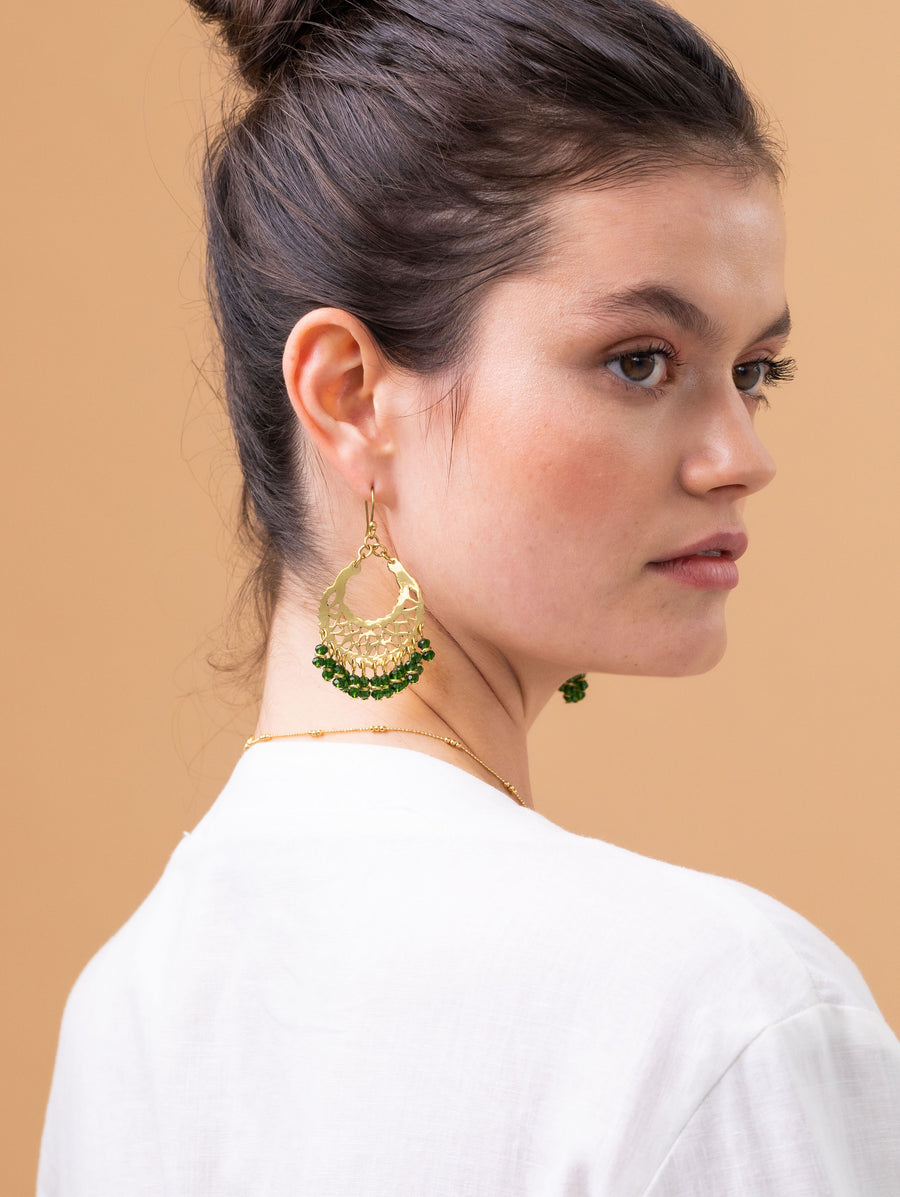 Marrakech Earrings Emerald