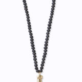 Brass Tooth Lava Necklace